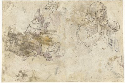 Moses og en sørgende Maria eller Maria Magdalena av Bernard van Orley