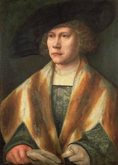 Portrett av en ung mann, muligens et selvportrett, ca. 1520 (panel) av Bernard van Orley