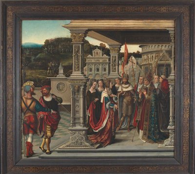 Saint Helena før paven i Roma, ca 1510-1520. av Bernard van Orley