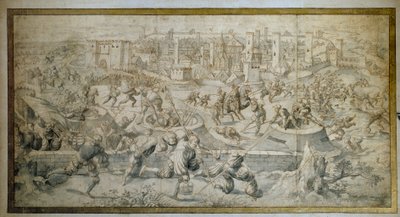 Sjette italienske krig (1521-1526): "" Slaget ved Pavia den 25. februar 1525, utgang fra Garnison of Pavia og fra sveitserne"" Slaget ved Pavia (Pavia) så Francois I