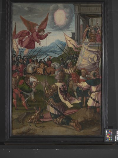Konverteringen av Konstantin (olje på tre) av Bernard van Orley