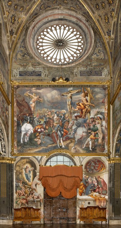 Counterfaccata, IL Pordenone, Crucifixion 1520-21, Deposition 1522, Bernardino Gatti, Resurrection 1529 av Bernardino Gatti