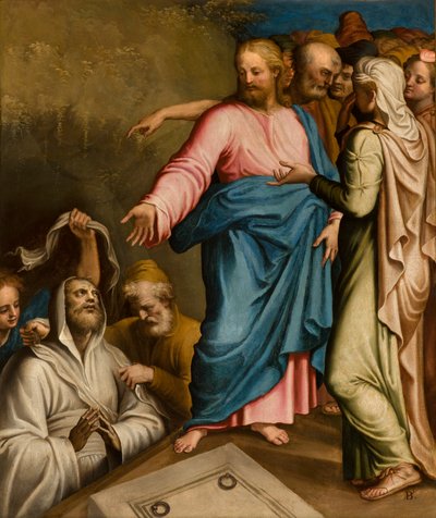 Kapell av SS sakramentet, første spenn sørsiden, Bernardino Campi, lavendel av foten 1569 av Bernardino Campi