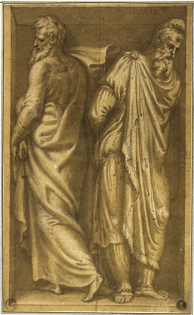 To stående fanger i en nisje av Bernardino Campi