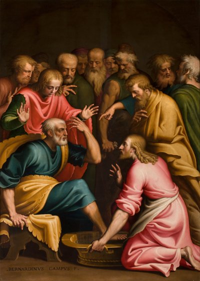 Vasking av føttene av Bernardino Campi