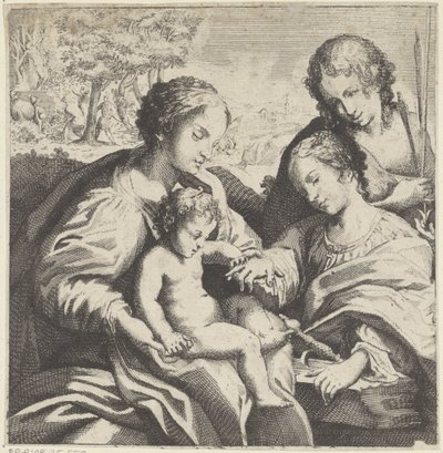 Det mystiske ekteskapet til Saint Catherine av Bernardino Capitelli