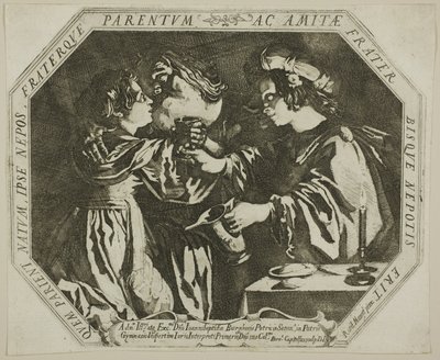Lot og hans døtre av Bernardino Capitelli