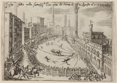 Piazza, Siena av Bernardino Capitelli
