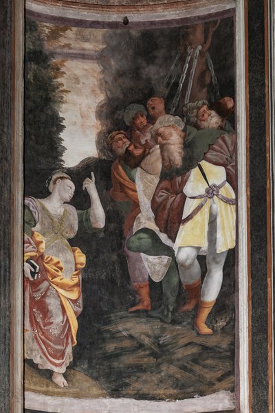 Detalj av The Martyrdom of Saint Catherine (fresco) av Bernardino Lanino