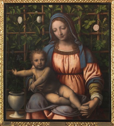 Madonna og barn (Madonna del Roseto) av Bernardino Luini