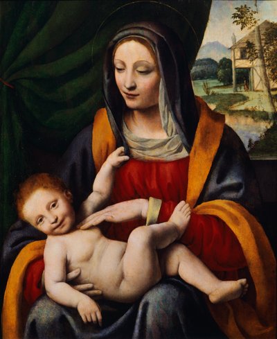 Madonna og barn av Bernardino Luini (1481-ca 1532). av Bernardino Luini