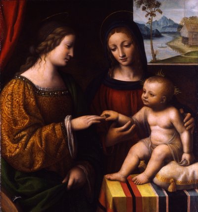 Det mystiske ekteskapet til Saint Catherine av Bernardino Luini