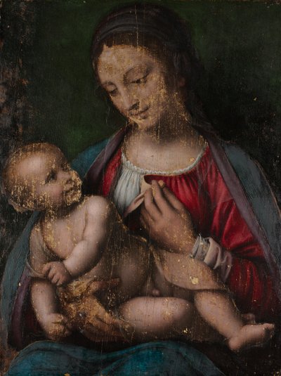 Jomfru og barn, ca. 1500 (olje på tre) av Bernardino Luini