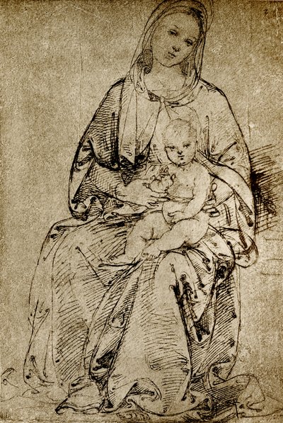 Madonna med barnet av Bernardino di Betto Pinturicchio