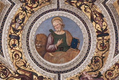 Markus, detalj av The Four Evangelists (fresco av Bernardino di Betto Pinturicchio