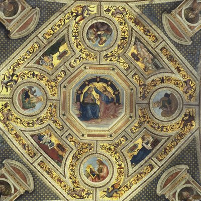 Vault of the Presbytery, Santa Maria del Popolo, Roma, ca. 1484-92 av Bernardino di Betto Pinturicchio