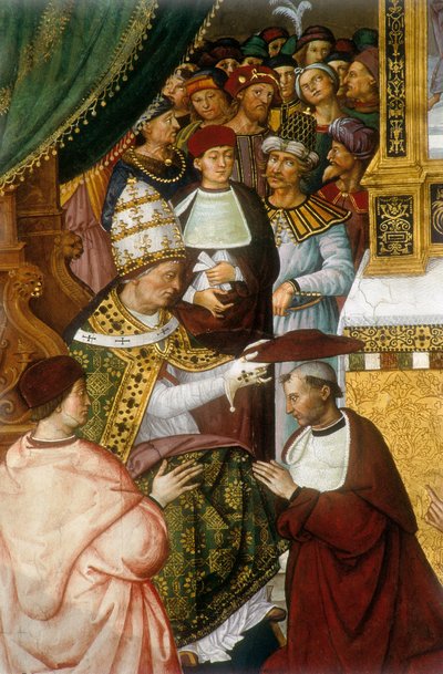 Vie du pape Pio (Pie) II (Enea Silvio Piccolomini av Bernardino di Betto Pinturicchio
