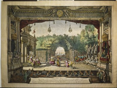 Ballet Le Turc Généreux i Wien Burgtheater, 1758 av Bernardo Bellotto