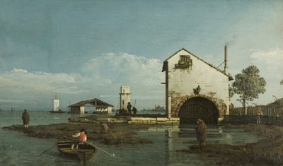 Capriccio, The Lagoon, ca. 1743 (olje på lerret) av Bernardo Bellotto