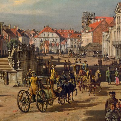 Det hellige kors kirke i Warszawa (detalj) av Bernardo Bellotto