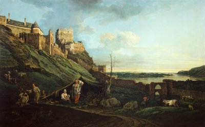 Devin Castle, av Bernardo Bellotto, kjent som Canaletto (1721-1780) av Bernardo Bellotto