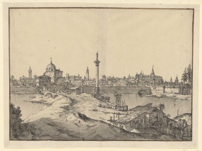 Fantasiutsikt over Padova av Bernardo Bellotto