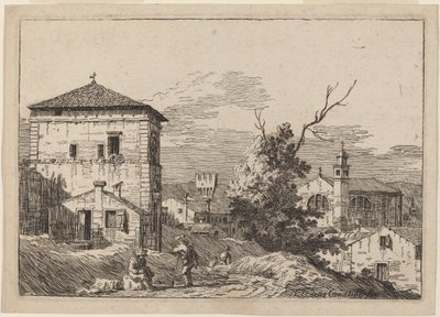 Landskap med et dødt tre av Bernardo Bellotto
