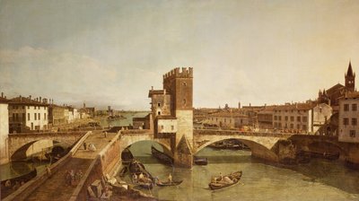 Broen ved Delle Navi, Verona av Bernardo Bellotto