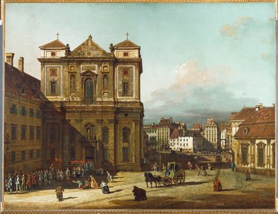 Freyung i Wien, Østerrike, sett fra nordvest (olje på lerret) av Bernardo Bellotto