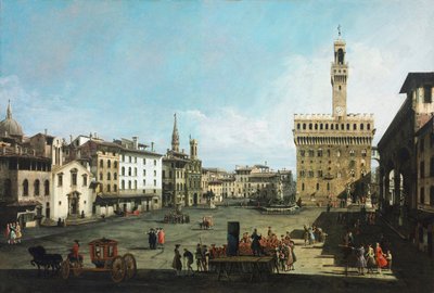The Piazza della Signoria in Florence   1322778   no       norwegian Successfully Translated  Original: Three Scenes from the Passion of Christ (recto) Architectural Sketch (verso) Translat: Three Scenes from the Passion of Christ (recto) Architectural Ske av Bernardo Bellotto