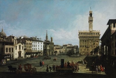 Piazza della Signoria i Firenze, 1742 av Bernardo Bellotto