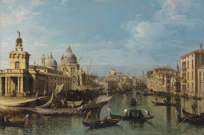 Venezia: Inngangen til Canal Grande, ca. 1720-80 (olje og lerret) av Bernardo Belotto Canaletto