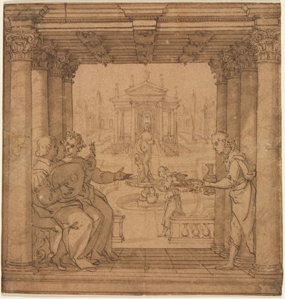 Illustrasjon fra Torquato Tassos Gerusalemme Liberata, 1586-1590. av Bernardo Castello