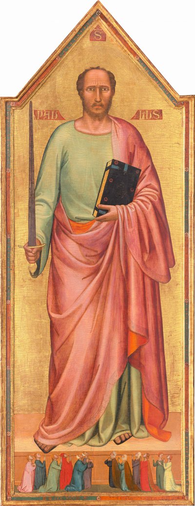 Saint Paul og en gruppe tilbedere av Bernardo Daddi