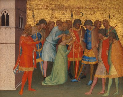 Saint Reparata blir forberedt for henrettelse. av Bernardo Daddi