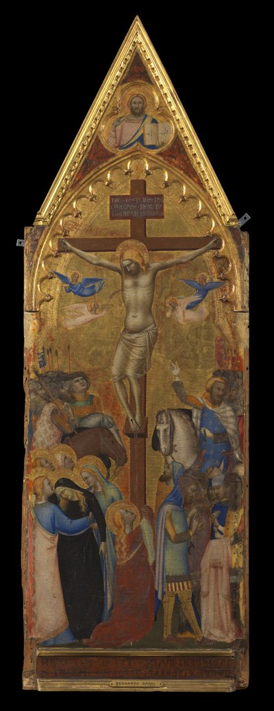 Korsfestelsen (midtpanel) (recto) av Bernardo Daddi