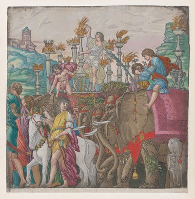 Ark 5: Elephants, fra The Triumph of Julius Caesar, 1599. av Bernardo Malpizzi