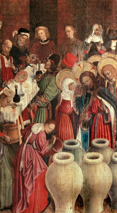 Transfigurasjonens altertavle, detalj av bryllupet til Kana av Bernardo Martorell
