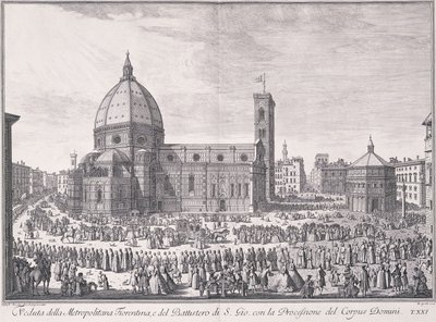 En utsikt over byen Firenze, plate XXI, fra 