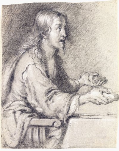 Kristus i Emmaus presenterer brødet av Bernardo Strozzi