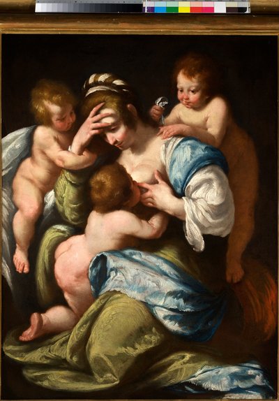 Kristen veldedighet, ca. 1610 (olje på lerret) av Bernardo Strozzi