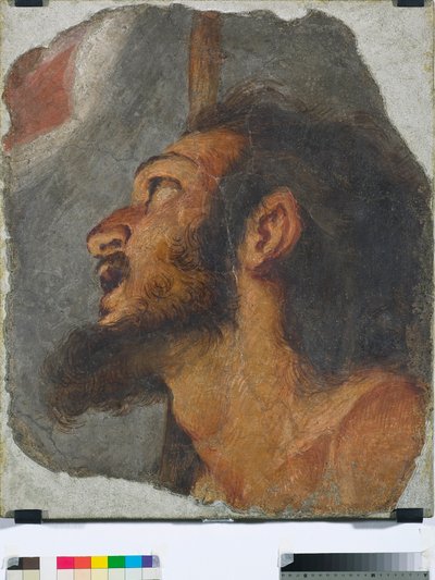 Leder av St. Johannes døperen Fragment av frittstående freskomaleri, 1622 av Bernardo Strozzi