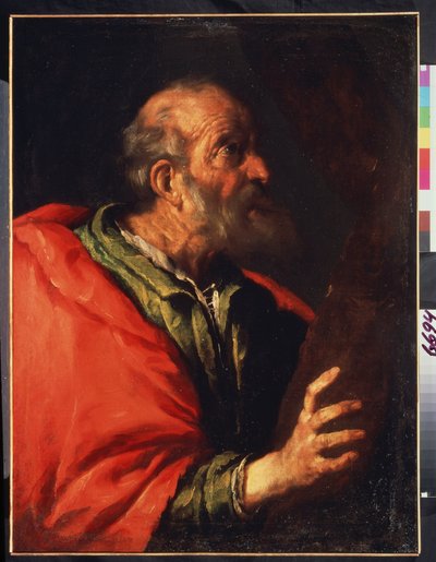 Hodet til en gammel mann, apostelen Peter? av Bernardo Strozzi