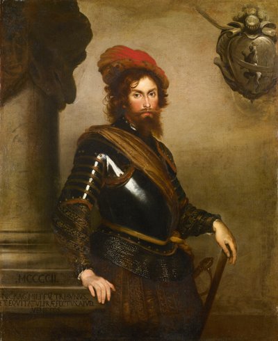 Portrett av Nicolò Raggi. av Bernardo Strozzi
