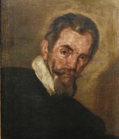 Portrett av komponisten Claudio Monteverdi 1567-1643 av Bernardo Strozzi