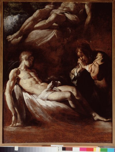 Studie for avsetningen Maleri av Bernardo Strozzi (1581-1644) av Bernardo Strozzi