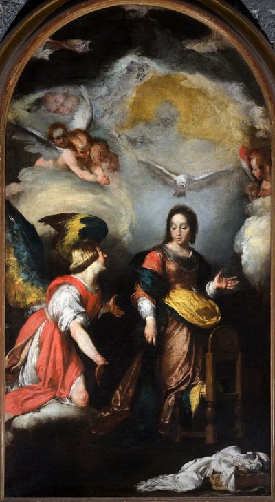Den aller helligste inkarnasjon (ulastelig unnfangelse), altertavle av Bernardo Strozzi