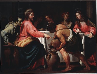 Bryllupet på Cana (olje på lerret av Bernardo Strozzi