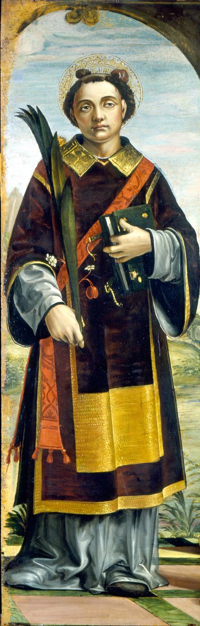 Saint Stephen   1190466   no       norwegian Successfully Translated  Original: Young Man Carrying a Girl on His Back, late 18th century. Translat: Young Man Carrying a Girl on His Back, late 18th century. 1157276 no norwegian Successfully Translated Origi av Bernardo Zenale
