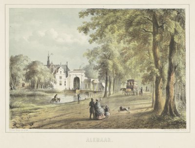 Ansikt i Alkmaar med Laurenskerk av Bernardus Gerardus ten Berge